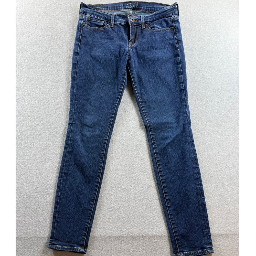 Lucky Brand Charlie Skinny Jeans Women 4/27 Blue Mid Rise Stretch Denim 30x28